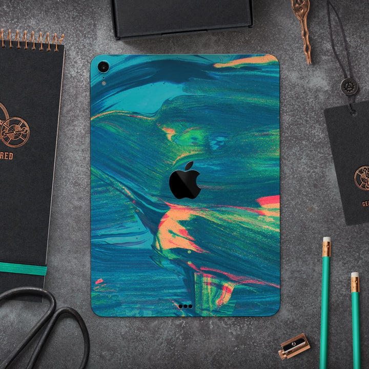 Liquid Abstract Paint Remix V89 - Full Body Skin Decal for the Apple