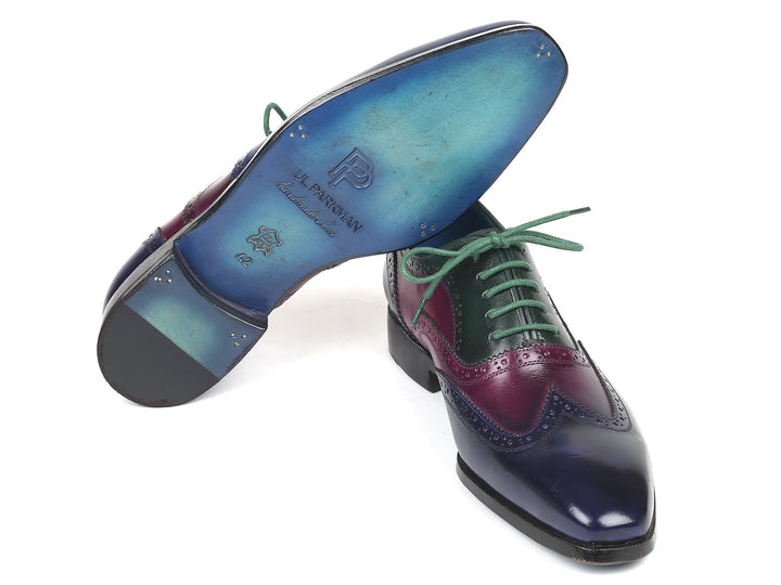 Paul Parkman Men's Multi Color Wingtip Oxfords (ID#PP2284)