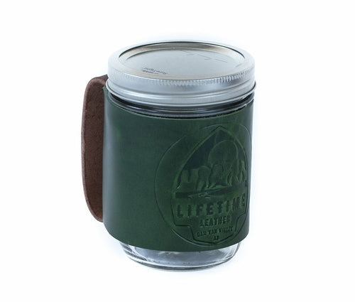 Leather Mason Jar Coozie