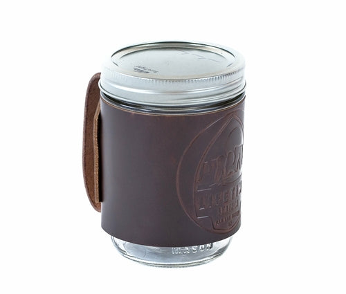 Leather Mason Jar Coozie