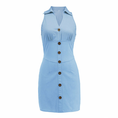 Sleeveless Denim Dress