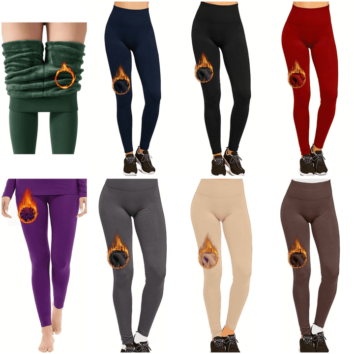 Hot! Women’s Extra Fleece Leggings High Waist Soft Stretchy Warm