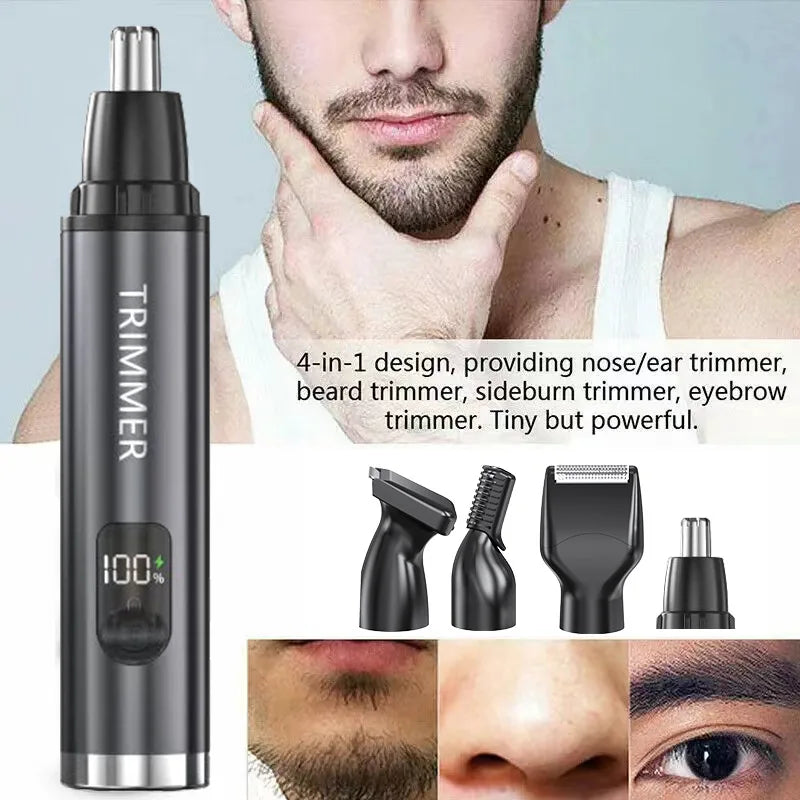 Electric Beard Trimer Rechargeable Nose Ear Hair Trimmer For Men