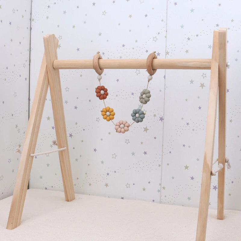 1Pc Baby for Play Gym Frame Stroller Hanging Pendants Wooden Ring