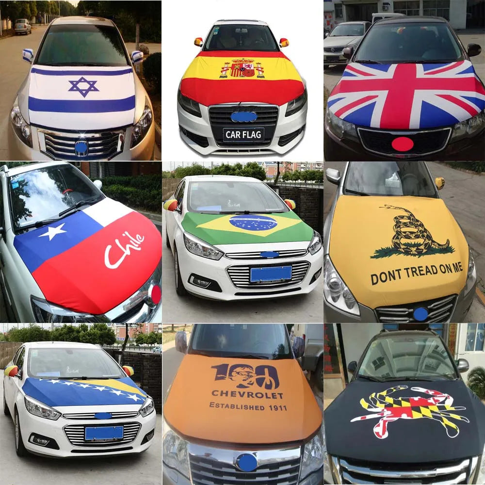 Panama Flags Car Hood Cover 3.3X5FT/6X7FT100% Polyester Elastic