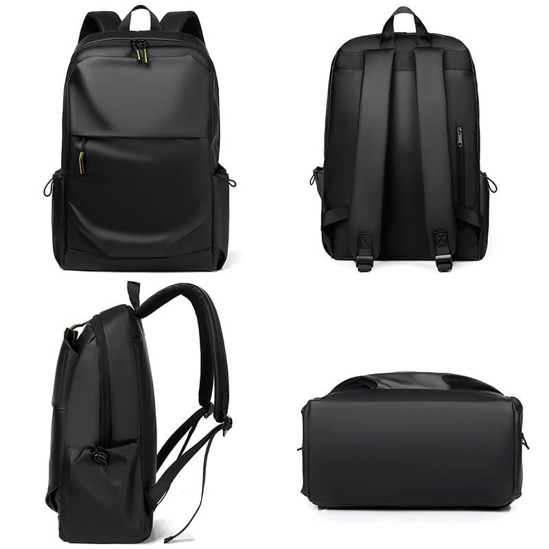 Business Men's Backpack Zipper Design 15.6 Inches Laptop Bag For Male