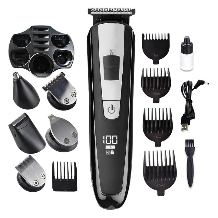 5 In 1 Rechargeable Electric Hair Clippers For Men Beard Nose Ear