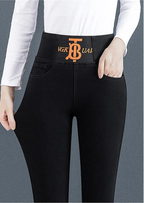 Plus Size Skinny Pencil Jeans for Women High Waits Streetwear Legging