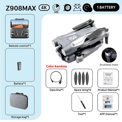 KBDFA MINI Z908 Pro Max Drone 4K HD Camera Professional WIFI FPV Dron