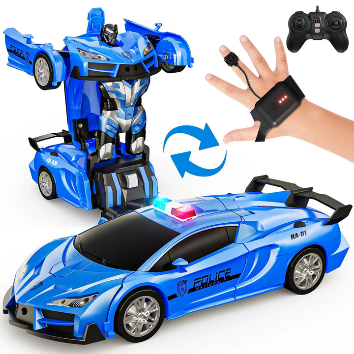 Sinovan Remote Control Police Car Toy Gesture Sensing with LED Light