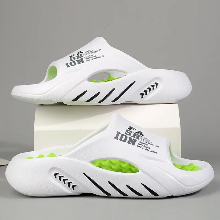 New Summer Men Massage Slippers Sides Indoor Outdoor Sandals Beach