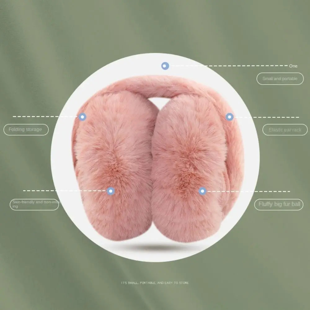 Soft Plush Ear Warmer Winter Warm Earmuffs Solid Color  Ear Cover