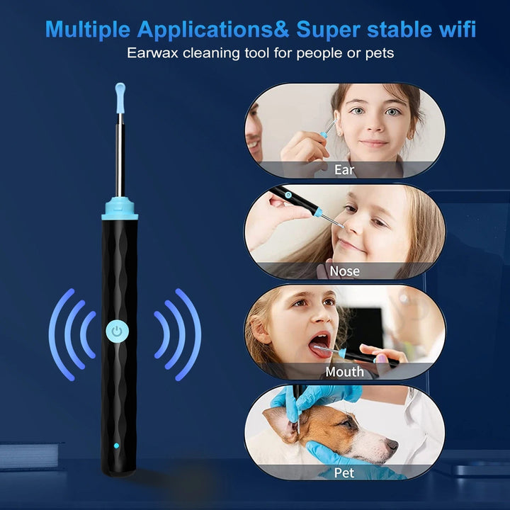 Wireless Smart Visual Ear Cleaner Otoscope WiFi Luminous Earpick Ear