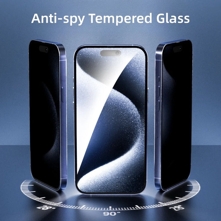 5PCS Privacy Tempered Glass For iPhone 15 14 13 12 11 Fall Prevention