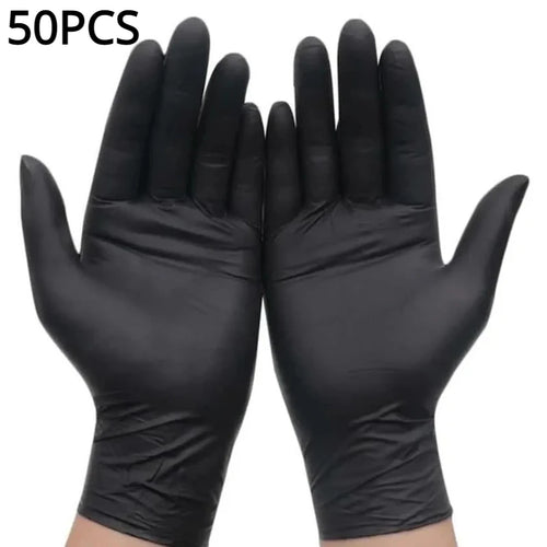 100/50/20PCS Black Nitrile Gloves Thickened Disposable Gloves for