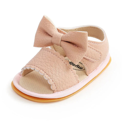 Meckior Summer Baby Shoes Toddler Flats Baby Sandals Soft Rubber Sole