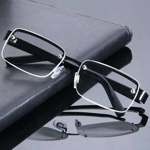 High-quality Half-frame Reading Glasses for Mens Natural Original