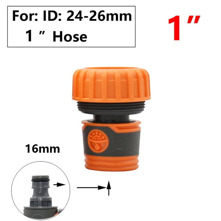 Garden Hose Quick Connector 1/2 3/4 1 Inch Pipe Coupler Stop Water Connector 16/20/32mm Repair Joint Irrigation System Fitting