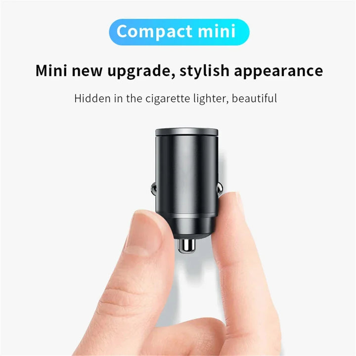 Mini 100W PD QC Pull Ring Fast Charging Car Charger USB C Car Phone