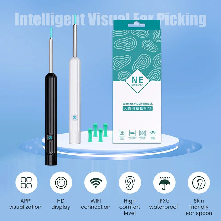 Wireless WiFi Ear Pick Otoscope Camera Borescope Luminous Ear Wax
