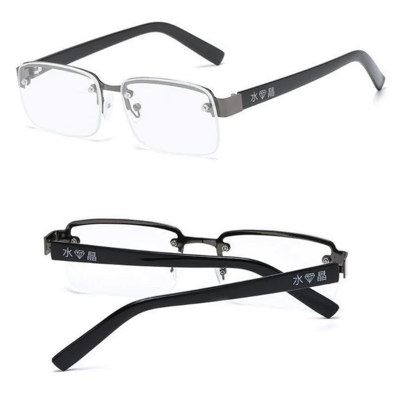 High-quality Half-frame Reading Glasses for Mens Natural Original