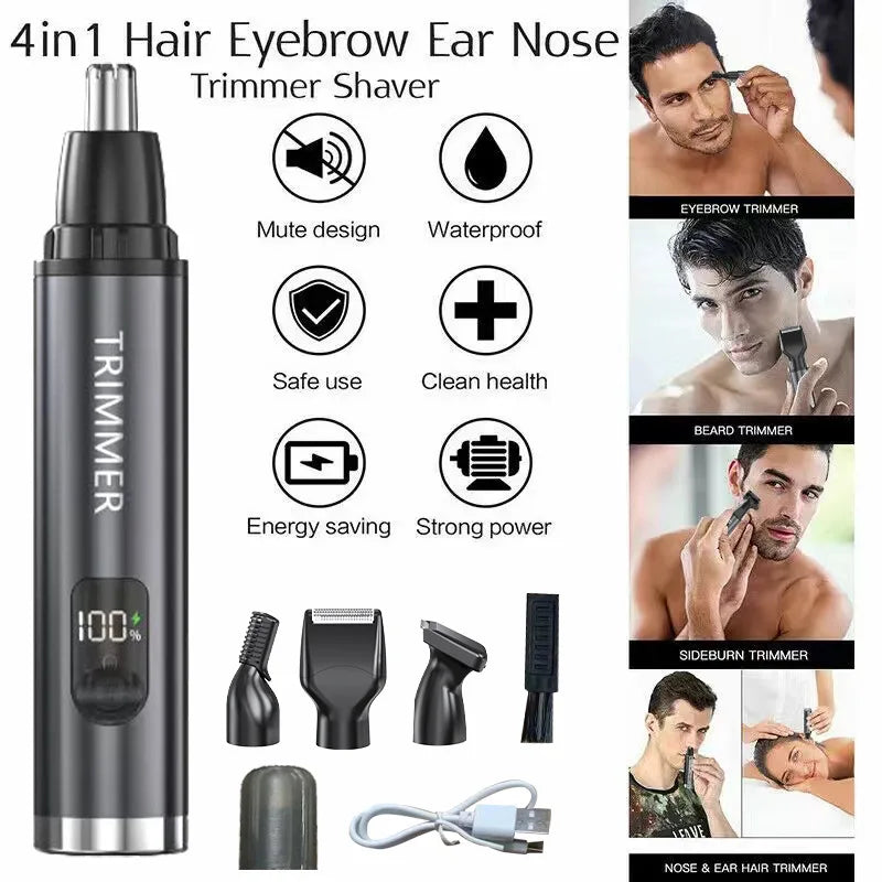 Electric Beard Trimer Rechargeable Nose Ear Hair Trimmer For Men