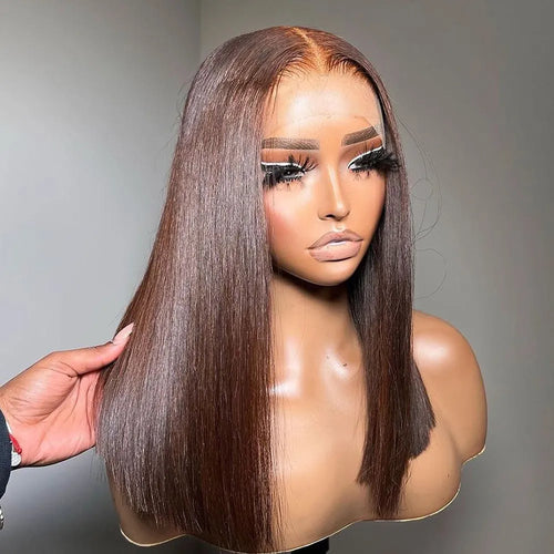 13x4 Lace Front Human Hair Wig Transparent Lace Frontal Wigs For Black