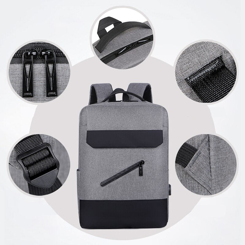 Men's Backpack Multifunction USB Charging Bag For Laptop Large