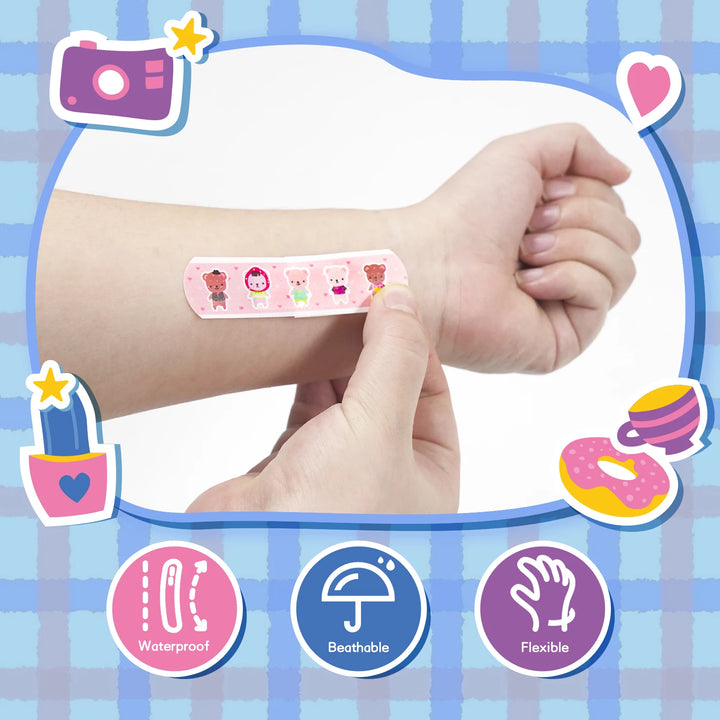 HOT 100PCs Waterproof Breathable Cute Cartoon Band Aid Hemostasis Adhesive Bandages First Aid Emergency Kit For Kids Children