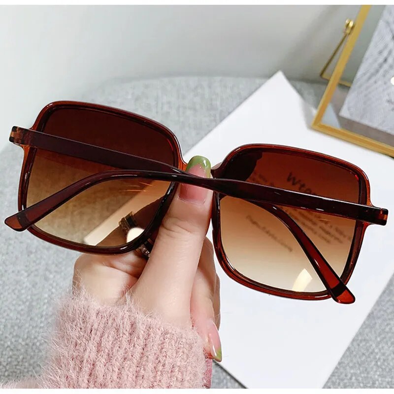 New Oversized Rectangle Sunglasses Women's Fashion Square Sun Glasses