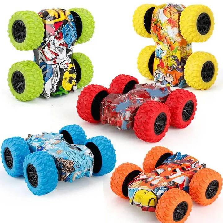 Children's toy car fun double-sided car inertial safety anti-collision