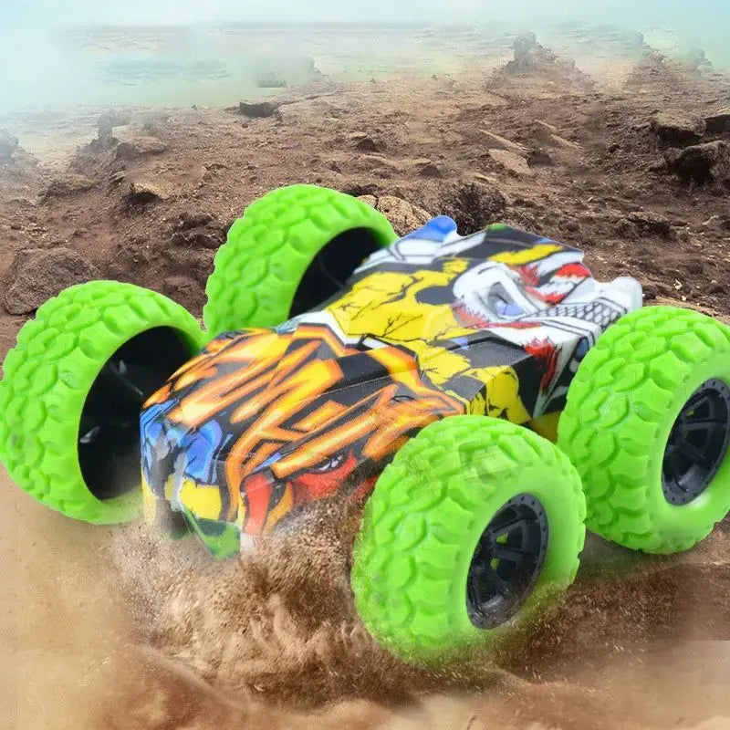 Children's toy car fun double-sided car inertial safety anti-collision