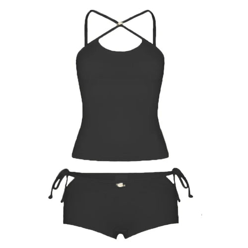 Maemukilabe Women 2 Piece Set Kawaii Spaghetti Strap Camis Crop Tops +