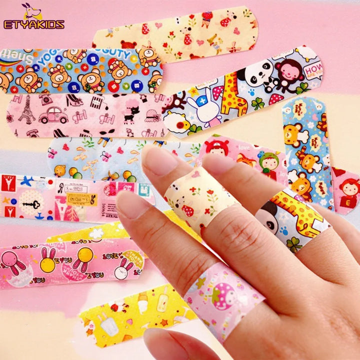 100pcs/lot Cartoon Animal Pattern Band Aid Hemostasis Adhesive Bandages First Aid Emergency Kit Wound Plaster Patches for Kids