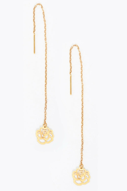 Clover Drop Earrings Gold