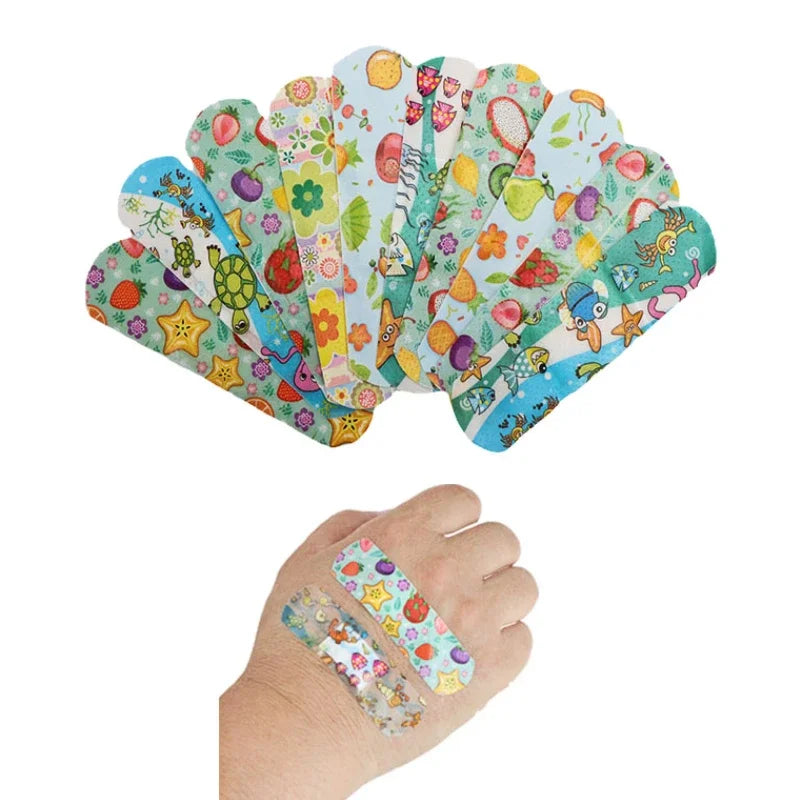 100 Pcs Cartoon Animal Pattern Waterproof Hemostatic Kids Band-Aid