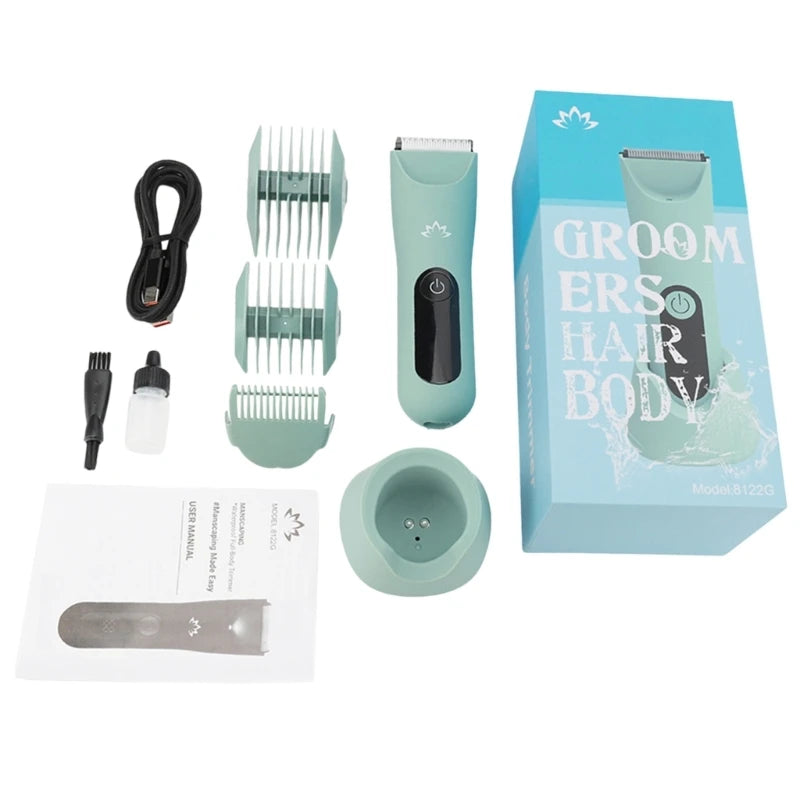 Electric Body Hair Trimmer for Men and Women Wet Dry Use with Ceramic