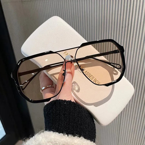 Oversized Sunglasses Women 2023 New Unique One Piece Fashion