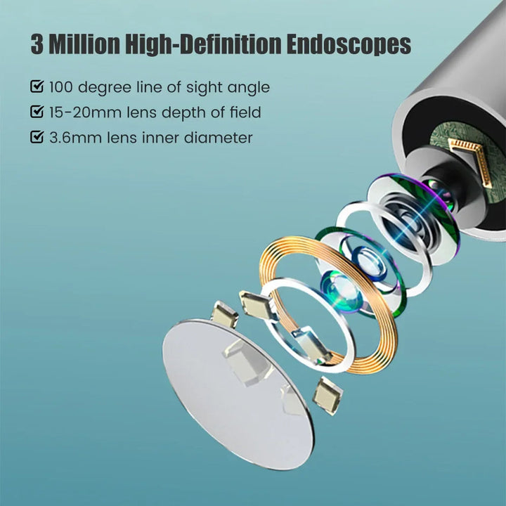 Wireless WiFi Ear Pick Otoscope Camera Borescope Luminous Ear Wax