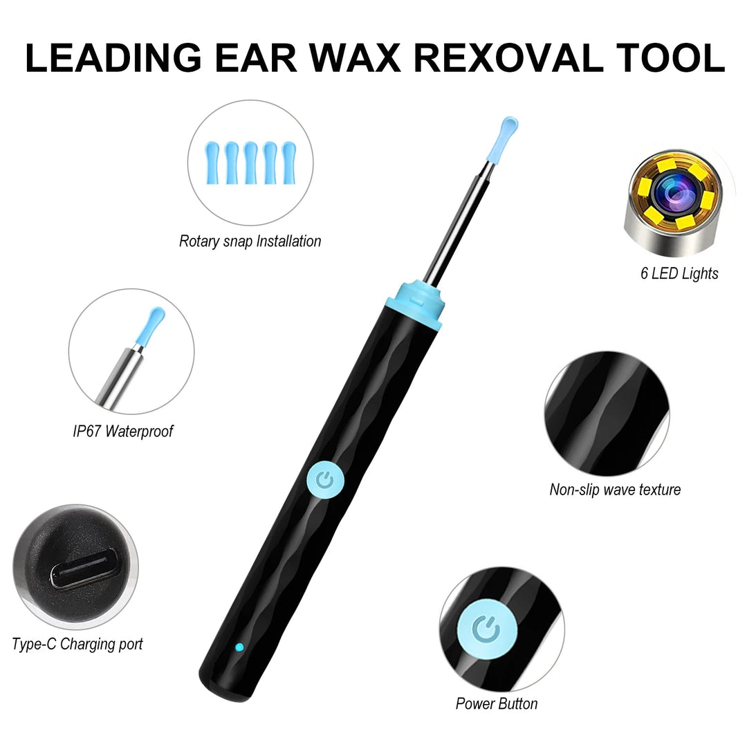 Wireless Smart Visual Ear Cleaner Otoscope WiFi Luminous Earpick Ear