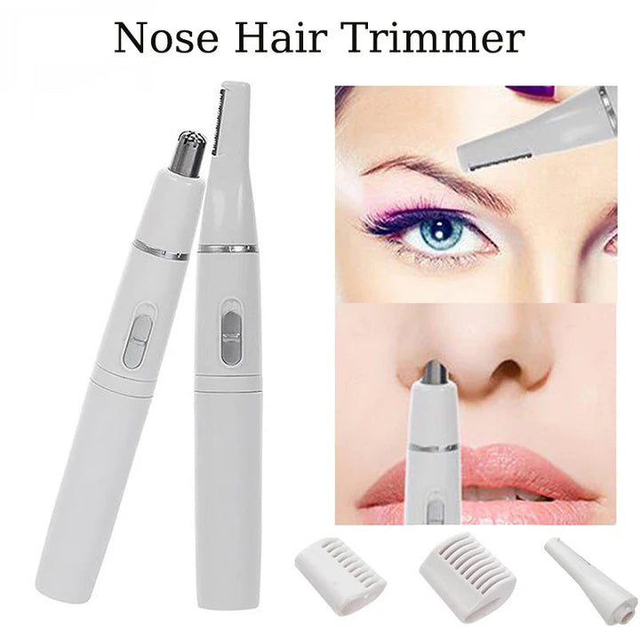 2-in-1 Facial Hair Trimmer Nose Ear Hair Shaver Trimmer Eyebrow