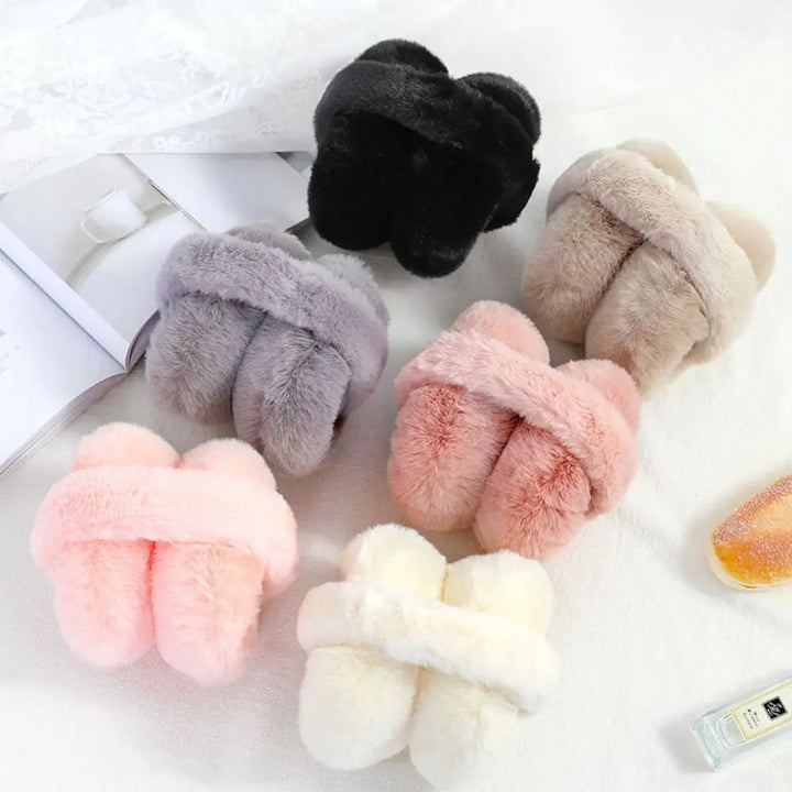 Soft Plush Ear Warmer Winter Warm Earmuffs Solid Color  Ear Cover