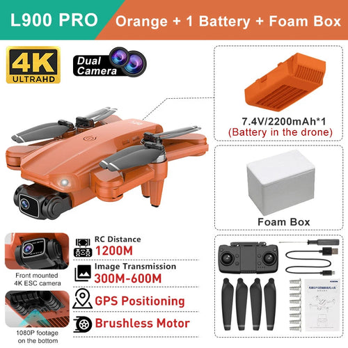 LYZRC L900 PRO Drone 4K Profesional Dual Camera GPS 5G WIFI Aerial