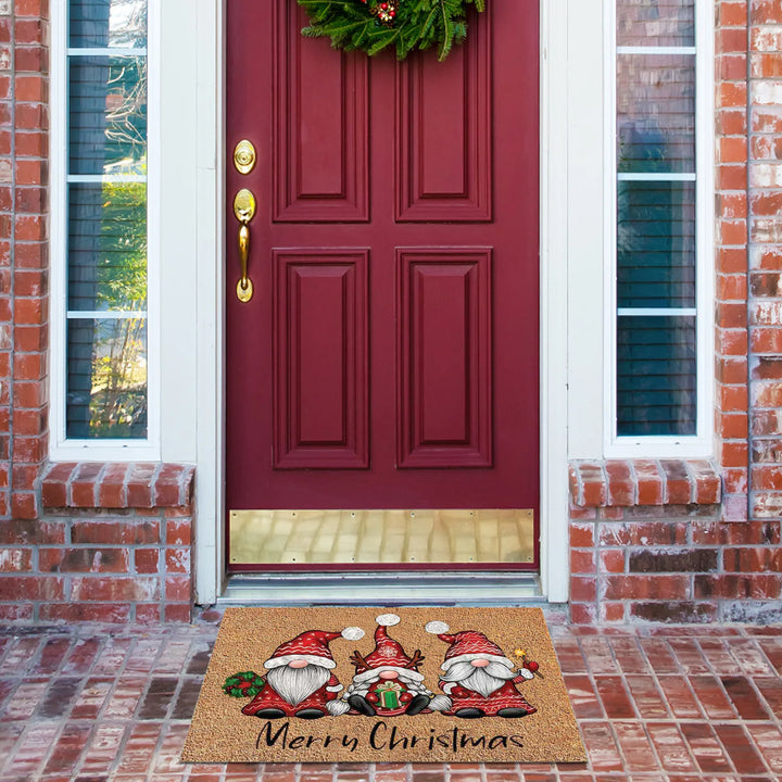 Christmas Welcome Gnome Doormat Front Porch Rugs Welcome Mat Christmas Gnome Door Mat Indoor Outdoor Doormats Entrance Carpet