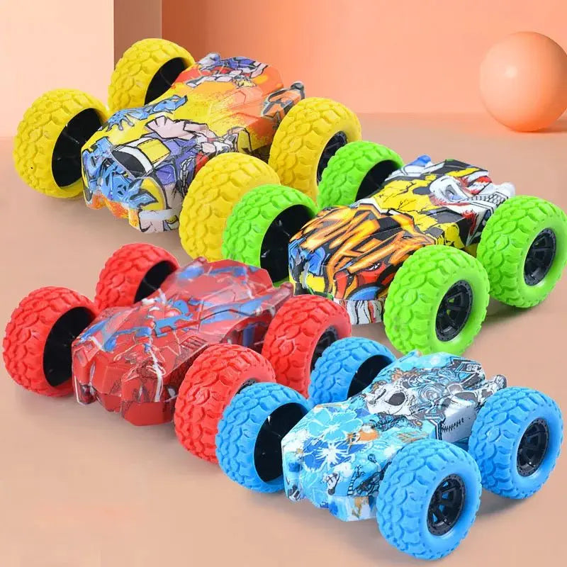 Children's toy car fun double-sided car inertial safety anti-collision