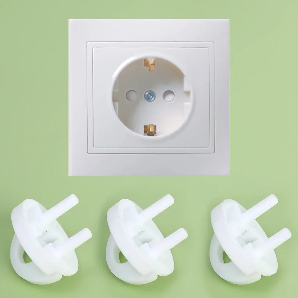 White Electrical Safety Socket Protective Cover Baby Care Safety Guard