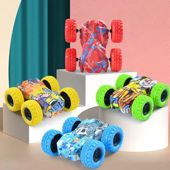 Children's toy car fun double-sided car inertial safety anti-collision