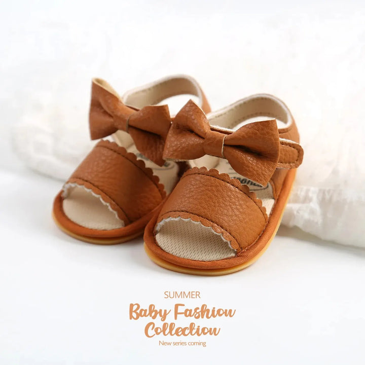 Meckior Summer Baby Shoes Toddler Flats Baby Sandals Soft Rubber Sole