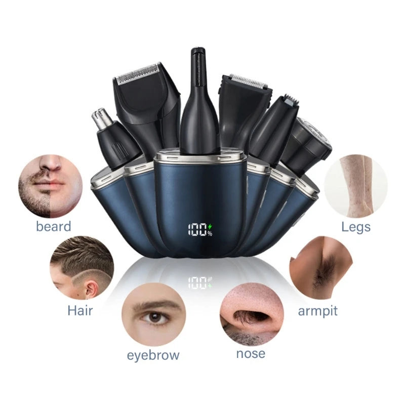 Portable Electric Nose Hair Trimmer Men Beard Shaver Wet Dry Use for