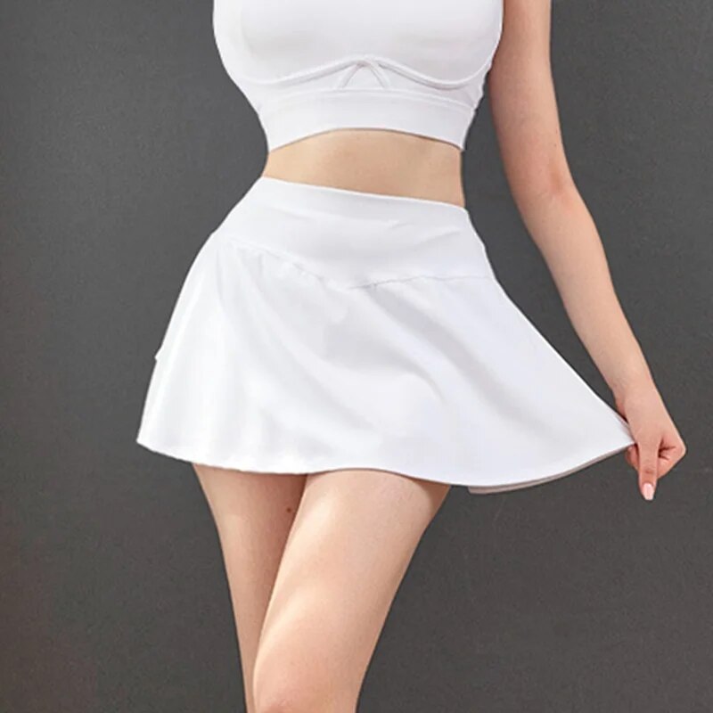 Cloud Hide Women Golf Tennis Skirts Sports Pocket Pleated Skirt